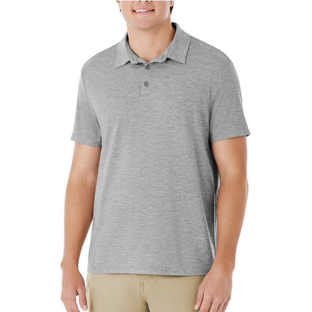 Member's Mark Mens XXL Favorite Soft Polo, Gray, Classic Fit, Tag-Free